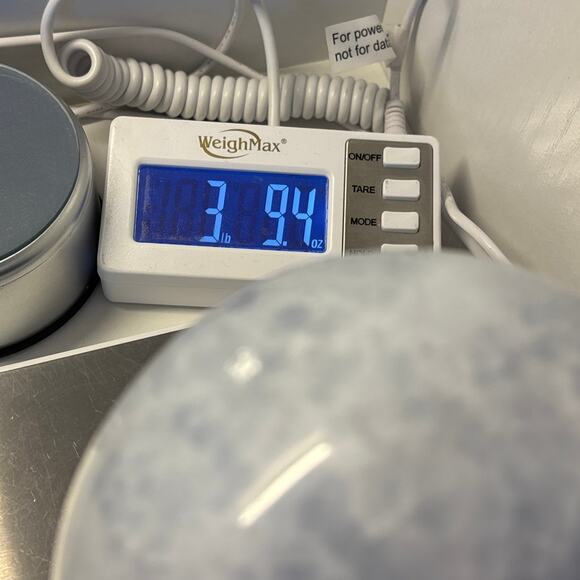 Large Blue Calcite Sphere – Over 3 lbs of Tranquil Beauty - Picture 8 of 11